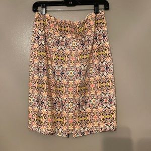 Multi colored pencil skirt
